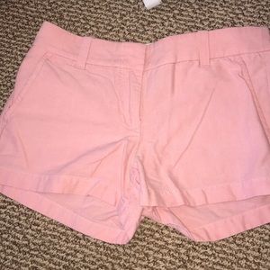 J crew pink chino shorts